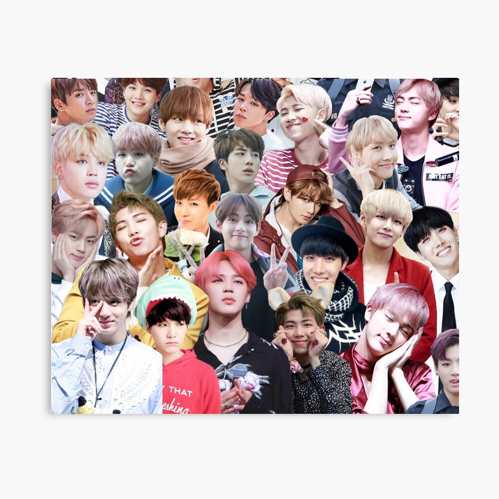  BTS Collage  Canvas Print by JJdefencesquad Redbubble