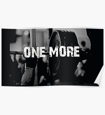 One More Rep - Barbell Inspiration Poster