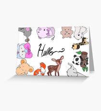 Cute Animal Greeting Card Design Greeting Card