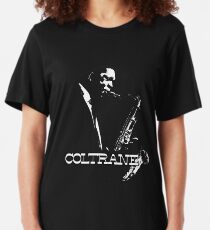 HD Trane - John Coltrane - b&w plain design HIGH DEFINITION Slim Fit T-Shirt