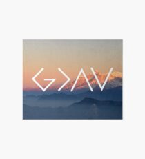 God Is Greater Than the Highs and Lows Art Board Print