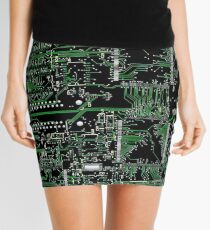 Circuit Board Green Mini Skirt