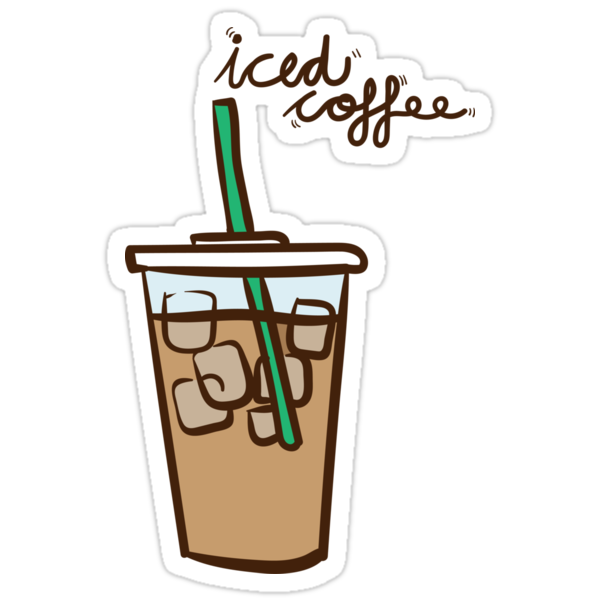 Iced Coffee Love 2 Stickers By PineLemon Iced Coffee Love 2 Stickers By PineLemon