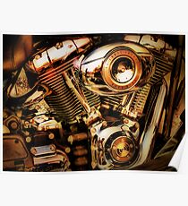 Harley Davidson Engine Poster