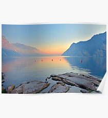 Luce della sera sul Lago di Garda Poster