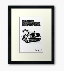 Delorean Vector Framed Print