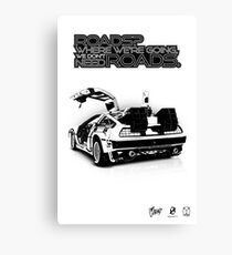 Delorean Vector Canvas Print