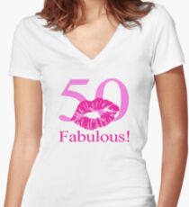 Fabulous 50 Kuss Shirt mit V-Ausschnitt