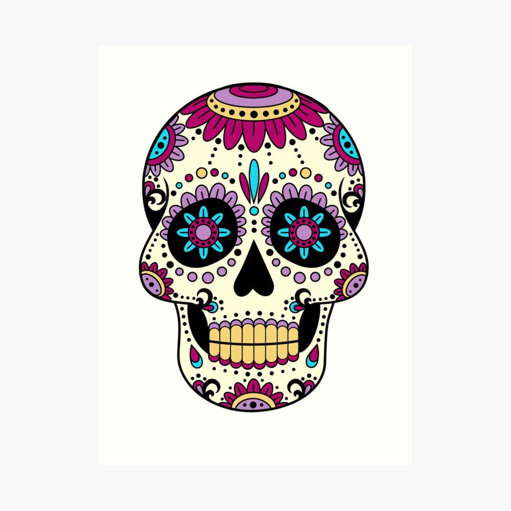 Mexican Skull Sombrero Art Tatooman Calavera El Dia De Los Muertos