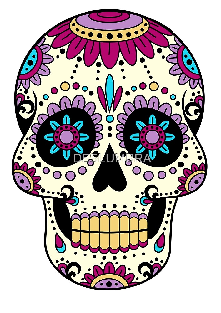 Mexican Skull Sombrero Art Tatooman Calavera El Dia De Los Muertos By