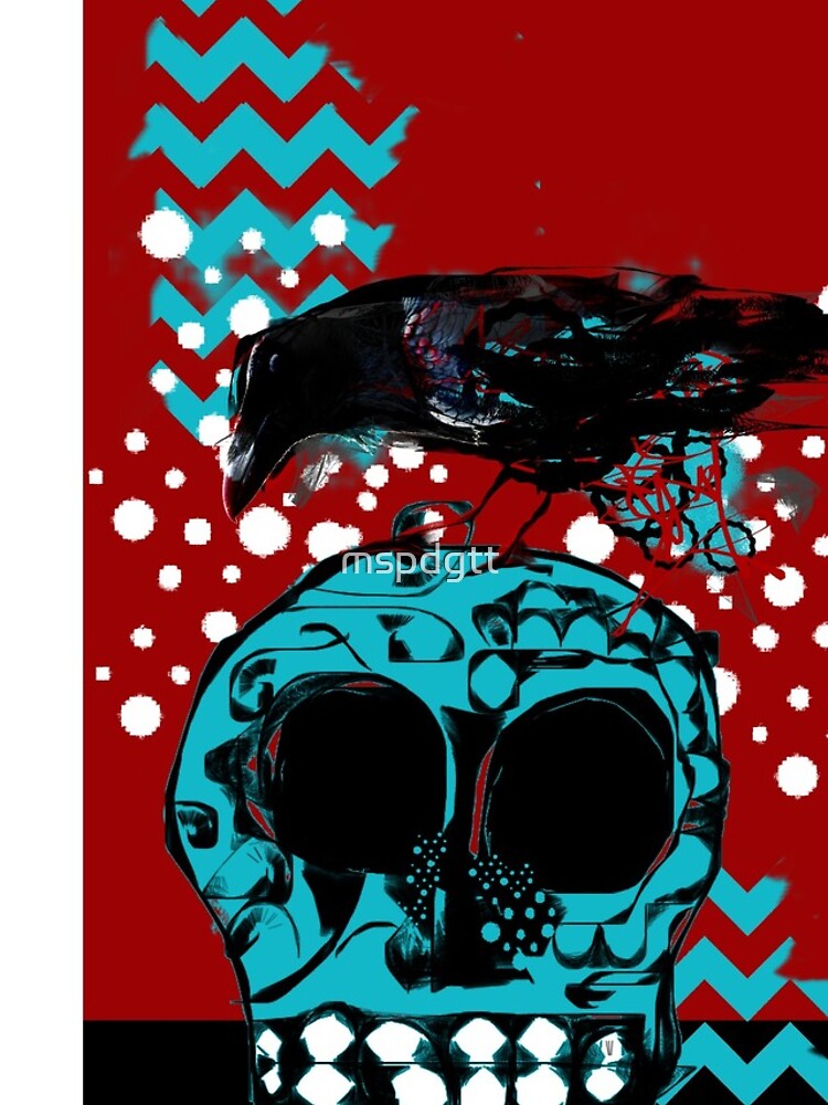 Crow and Skull Contemplation by mspdgtt