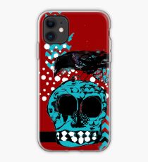 Crow and Skull Contemplation iPhone Case