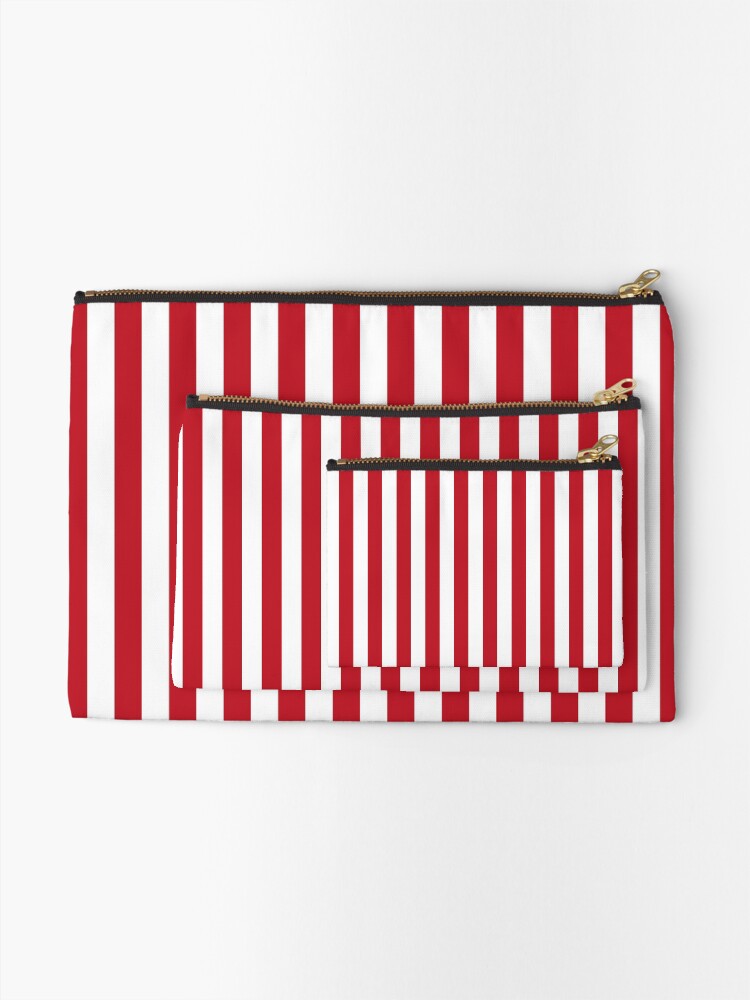 Alternate view of Red and White Stripes | Stripe Patterns | Striped Patterns | Zipper Pouch