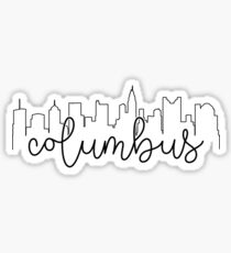 cityscape outline - columbus Sticker