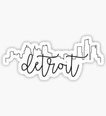 cityscape outline - detroit Sticker