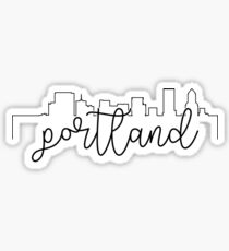 cityscape outline - portland Sticker