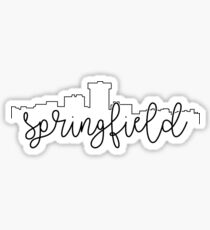 cityscape outline - springfield Sticker