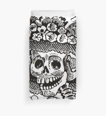 Calavera Catrina | Black and White | Day of the Dead | Dia de los Muertos Duvet Cover
