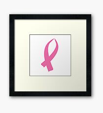 Awareness Ribbon (Pink) Framed Print