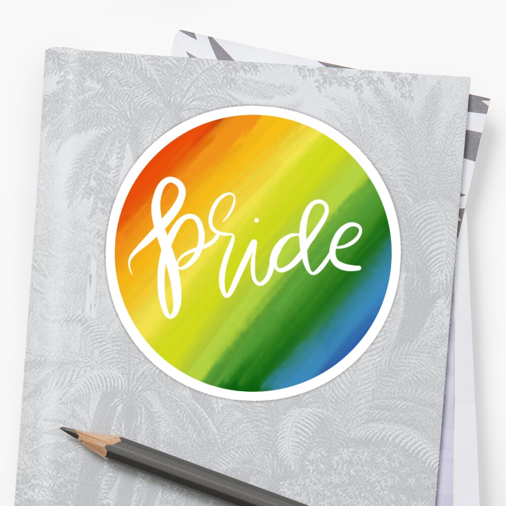 pride sticker by juliaahern01 redbubble