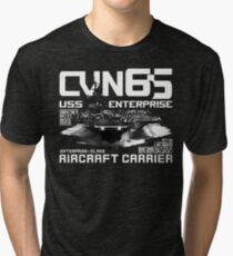 USS Enterprise CVN-65 Tri-blend T-Shirt