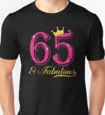 65th Birthday Women Fabulous Queen Shirt Unisex T-Shirt