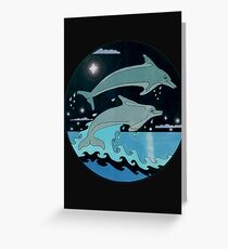 Dolphin`Leap for the Stars II' Greeting Card