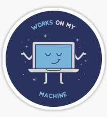 Pegatina Funciona en mi máquina - Programación