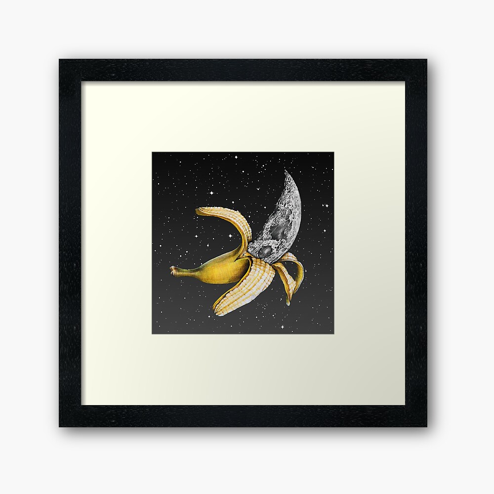 "Moon Banana!" Framed Art Print by jamesormiston Redbubble