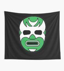 Lucha Libre // Mexican Wrestling Mask Green Demon Wall Tapestry