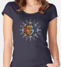 Celestial Mosaic Sun/Moon Women's Fitted Scoop T-Shirt