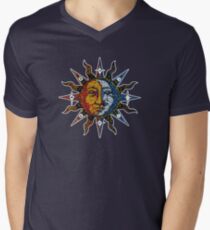 Celestial Mosaic Sun/Moon Men's V-Neck T-Shirt