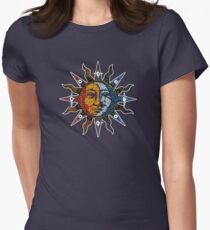 Celestial Mosaic Sun/Moon Women's Fitted T-Shirt