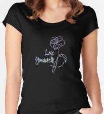 BTS - Love Yourself Black Version Women's Fitted Scoop T-Shirt