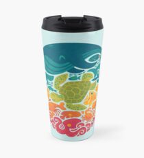 Taza de viaje Arco iris acuático (azul claro)