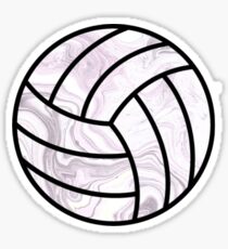 Schwarz-Weiß-Marmorierte Volleyball Sticker