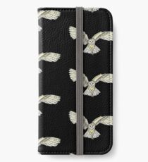 Barn owl in flight iPhone Wallet/Case/Skin