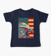 American Patriotic Eagle Bald Baby Tee