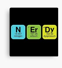 Periodically Nerdy Element Symbols Canvas Print