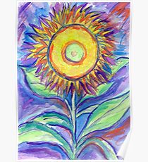 Flagler Beach Sunflower Poster