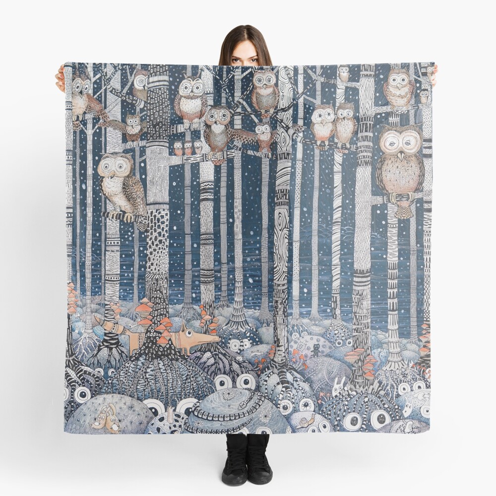 Owl Forest Scarf