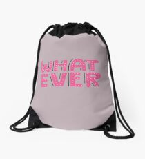 Lettering Whatever. Drawstring Bag
