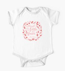 Floral Little But Fierce William Shakespeare One Piece - Short Sleeve