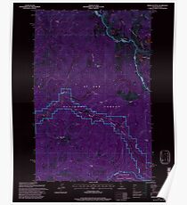 USGS TOPO Map Idaho ID Sherlock Peak 238118 1995 24000 Inverted Poster