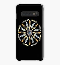 Feather Mandala 1 - Black - Watercolor Case/Skin for Samsung Galaxy