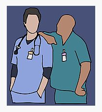 JD and Turk Scrubs Photographic Print