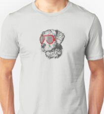 style dog with glasses Unisex T-Shirt