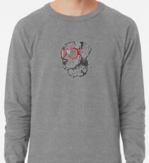 style dog with glasses Lightweight Sweatshirt