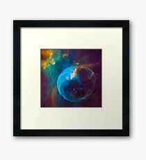 Blue Nebula Space Framed Print