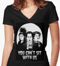 You can't sit with us. Women's Fitted V-Neck T-Shirt
